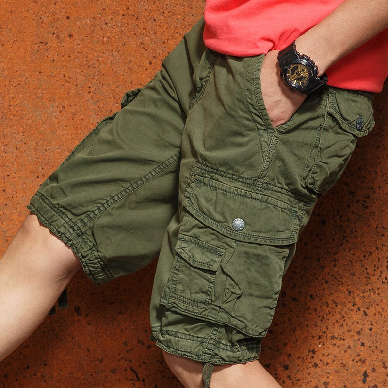 Cotton Casaul Shorts Loose Cargo Shorts Men Cool Summer Military Short Pants Shorts