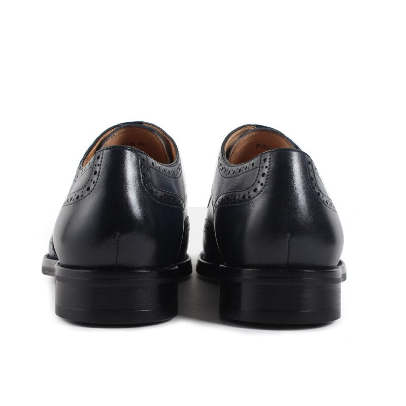 Men Shoes Handmade Pattern Design Luxury Leather Classic Full Brogue Business Wedding Dress Man