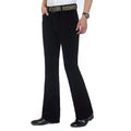 Spring Autumn Mens Smart Casual Corduroy Pants Flares Male Mid Waist Bell-Bottom Trousers