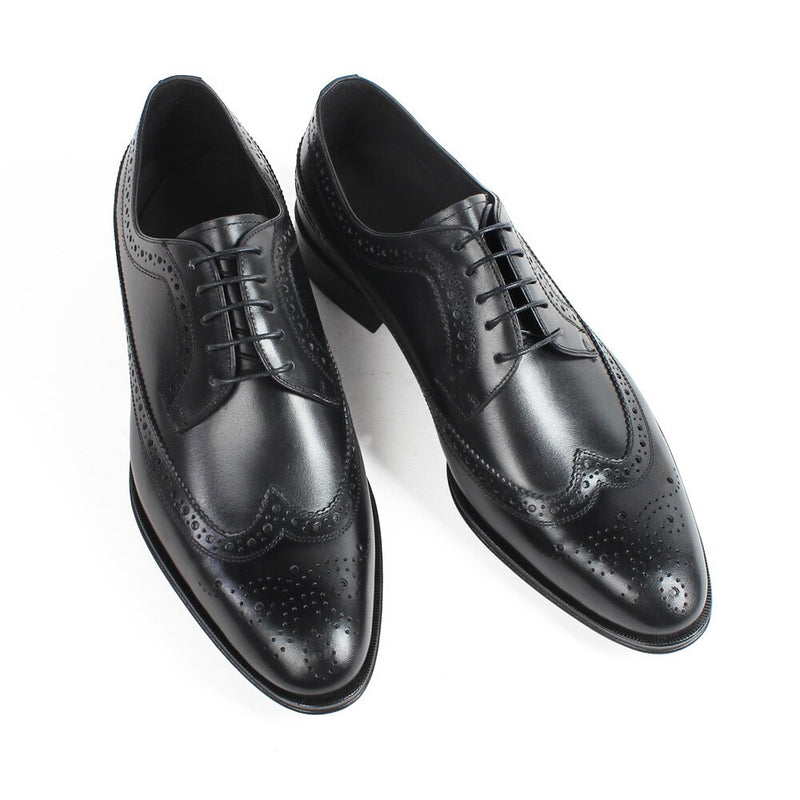 Handmade Blake Shoes Men Black Full Brogue Shoe Wedding Office Formal Footwear