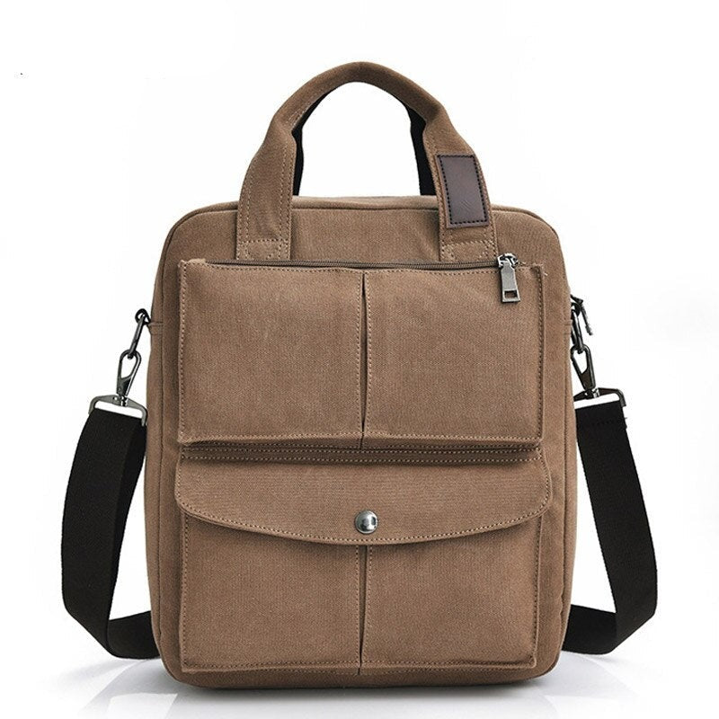 Men Vintage Canvas Messenger Bags Men Crossbody Shoulder Bag Solid Male Handbag Designer