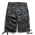 Mens Military Cargo Shorts Summer Army Green Cotton Shorts Men Loose Multi-Pocket Shorts Casual Trouser