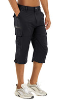 Quick Drying Multi-Pockets 3/4 Length Shorts Men Outdoor Below Knee Hiking ShortsTactical Cargo Nylon Work Shorts