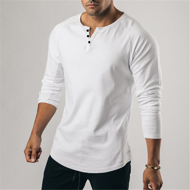 Casual gym clothing fitness t shirt men extend hip hop Autumn long sleeve t-shirt cotton bodybuilding muscle tshirt man