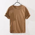 Spring Summer T-Shirt Short Sleeve Loose Simple Solid Sweat Casual Trendy O-Neck Fresh Youth Handsome Tees