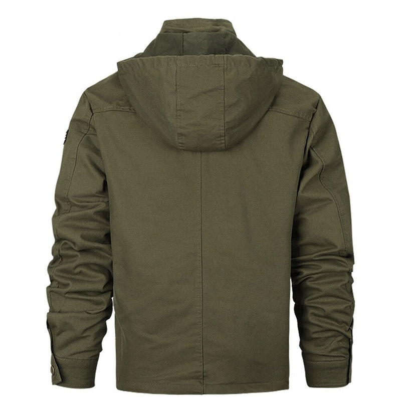 Military Jacket Men Hooded Cotton Pilot Jacket Coat Army Men Bomber Jackets Cargo Flight Jacket Male