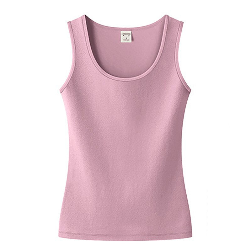 Women Clothing Sleeveless Summer Tops For Woman Cotton Casual Women T-shirts O-NECK Tank for girls Solid Clothes for Lady