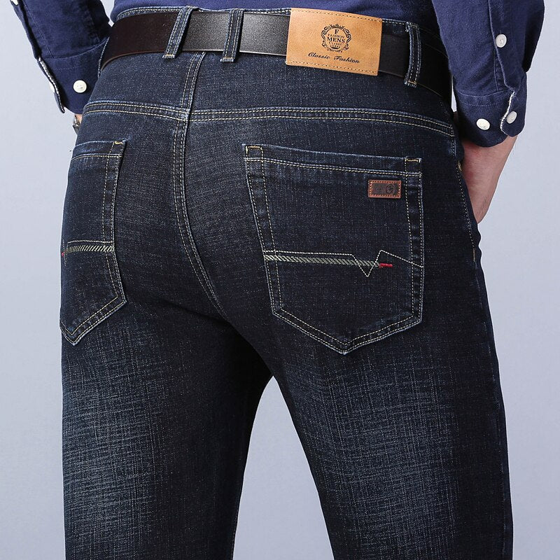 Jeans Men Denim Mens Jeans Slim Fit Tall Male Cotton Pants Blue jean man