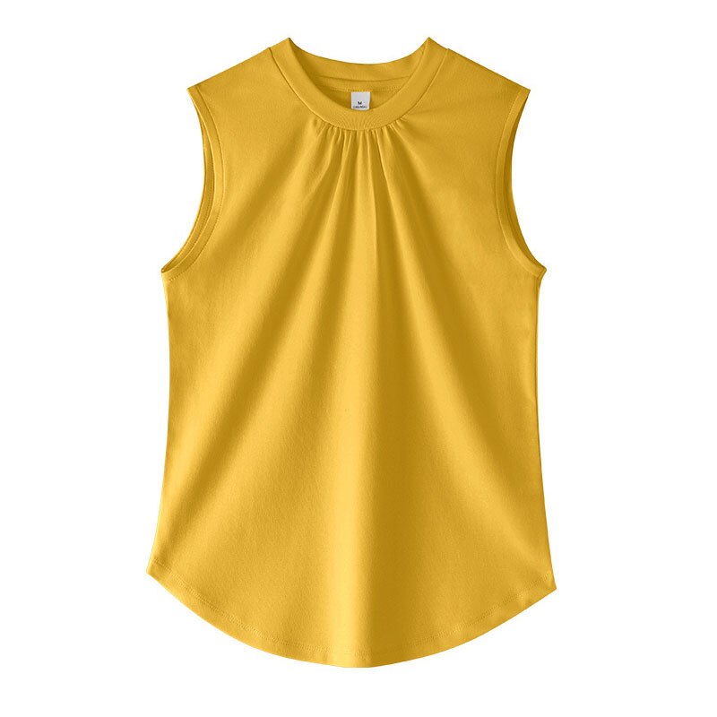 Women Clothing Sleeveless Summer Tops For Woman Casual Women T-shirts Turtleneck for girls Solid Clothes for Lady