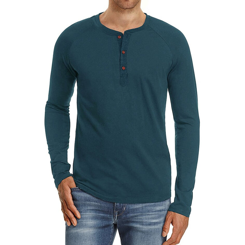 Cotton T-Shirts Spring Autumn Men Long Sleeve Pullover Clothing