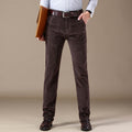 Men Vintage winter Corduroy Slim  Casual Dress Suit Pants Business Brand Clothes jeans Trousers