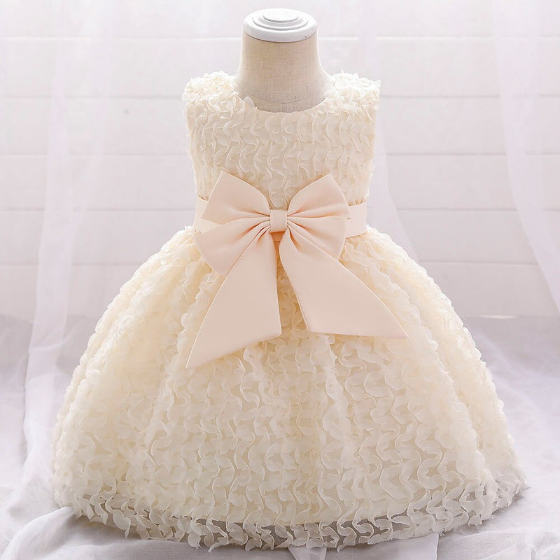 Baby Girl Dress Lace Beads Flower Baptism Dress For Girl Clothes Party Wedding Princess Dresses