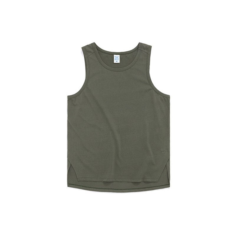 Summer Mens Tank Top Cotton Loose Sleeveless Solid Color Streetwear Casual Outdoor Motion White Lovers Clothing