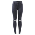 Dark Grey Jeans Women`s Stretchy Denim Pencil Skinny Pants Trousers For Women