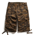 Mens Military Cargo Shorts Summer Army Green Cotton Shorts Men Loose Multi-Pocket Shorts Casual Trouser