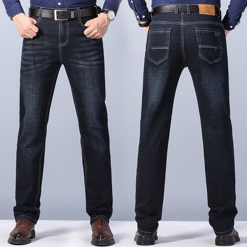 Jeans Men Denim Mens Jeans Slim Fit Tall Male Cotton Pants Blue jean man