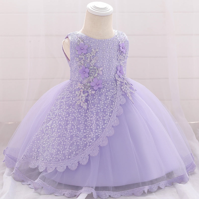 Christmas Celebration Christening First Birthday Dress Baby Girl Party Flower Dresses Child Princess Dress