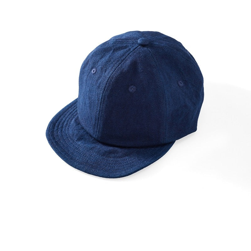 Retro Plant Indigo Hats Men Blue Dyeing Adjustable Sun Hat Women Teens Vintage Casual Unisex