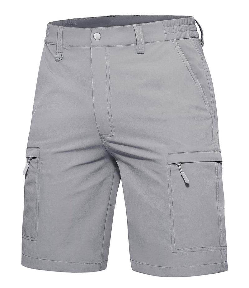 Summer Moisture Wicking Casual Shorts Mens Cargo Work Shorts Running Jogging Sports Bottoms Nylon Rip-Stop Short Pants