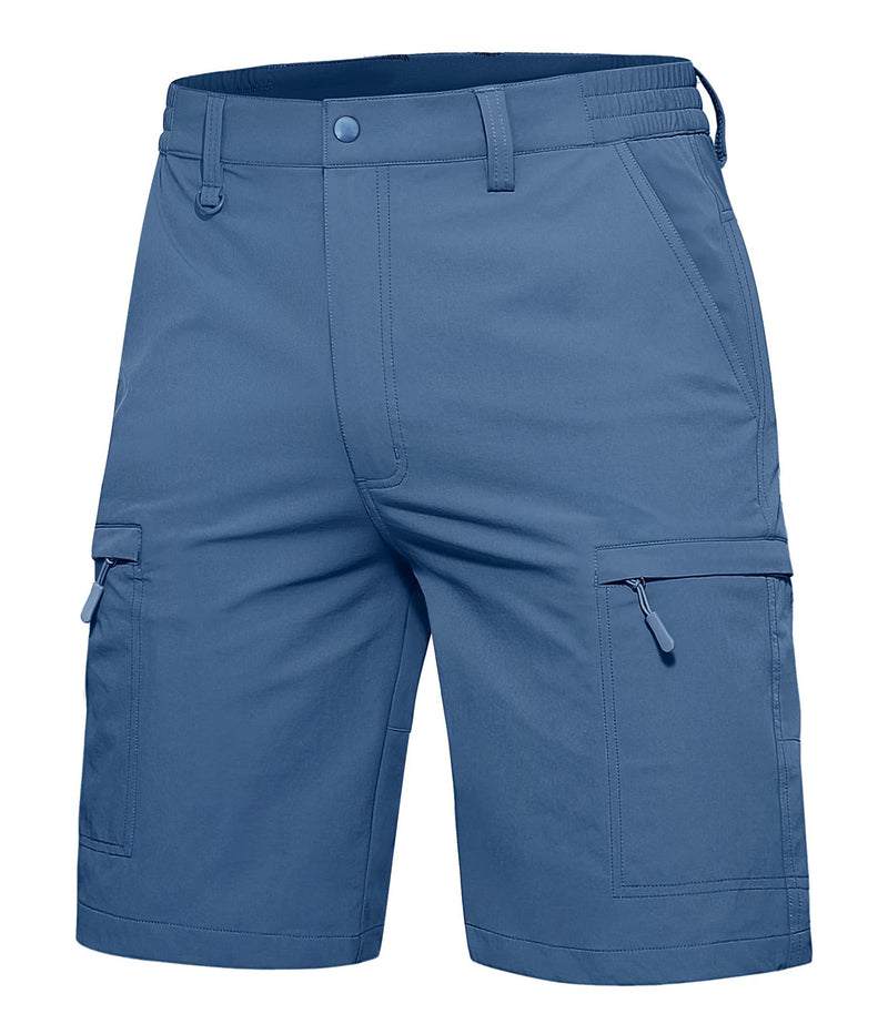 Summer Moisture Wicking Casual Shorts Mens Cargo Work Shorts Running Jogging Sports Bottoms Nylon Rip-Stop Short Pants