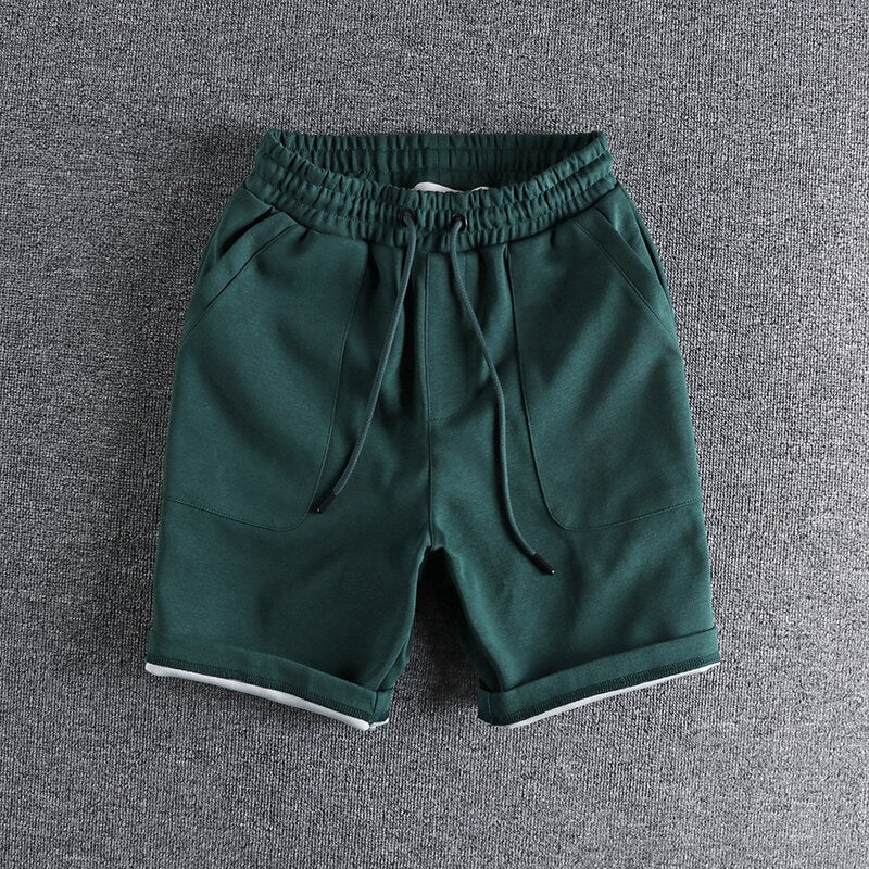 Personalized pocket casual shorts men youth solid trendy pants