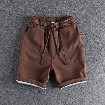 Personalized pocket casual shorts men youth solid trendy pants