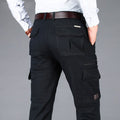 Winter Casual Pants For Men Business Straight Stretch Solid Loose Multiple Pockets Outdoor Male Trousers