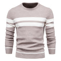 Autumn Pullover Men Sweater O-neck Patchwork Long Sleeve Warm Slim Sweaters Men Casual Sweater Men Clothing