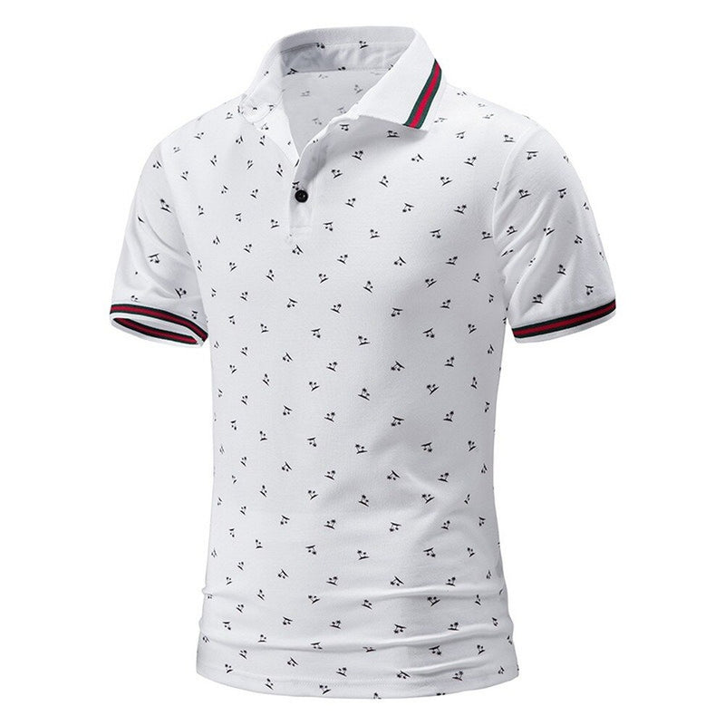 Summer Short Sleeve Basic Lapel Polo Shirt Men Coconut T-Shirt Top