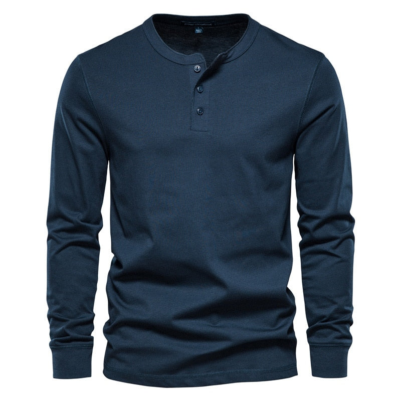 Top Grade Solid Cotton Polo Shirts for Men Arrival Homme Designer Business Casual Tops Long Sleeve Lapel Men T-shirt