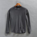 Men Winter Fall Long Sleeve T-shirt High Quality Half Neck Simple Casual Loose Basic Tees Male Bottoming Pullovers