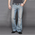 Men Spring and Autumn New Mid Rise Mini Flare Jeans High Quality Casual Pants