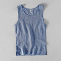 Pure Linen Sleeveless White Tank Top Men Summer Solid Breathable Vest Tees Casual Man Vests