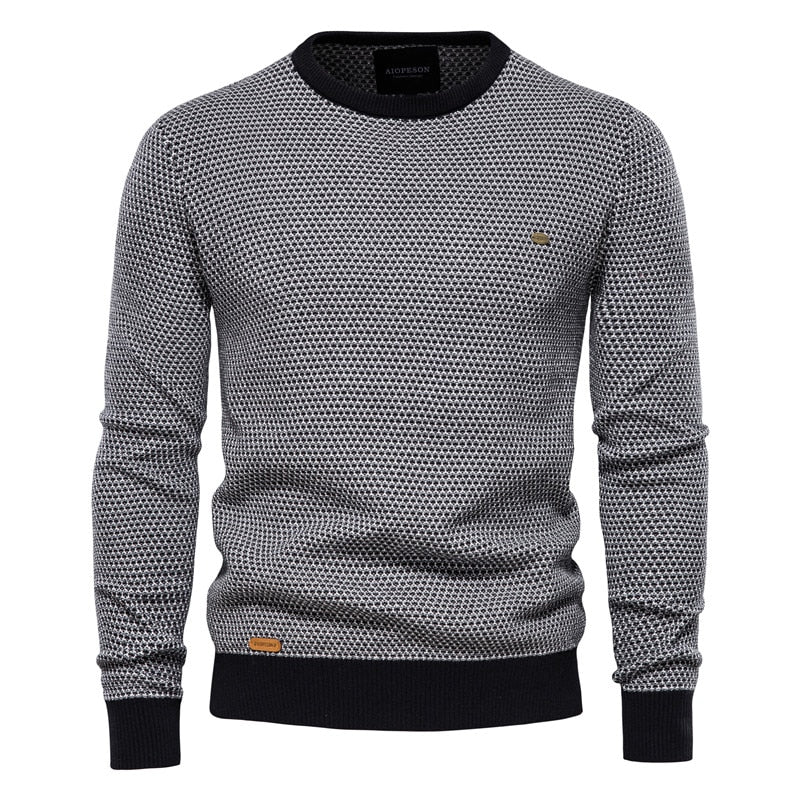 Cotton Loose Pullovers Sweater Men Casual Warm Quality Spliced Mens Knitted Sweater Winter Sweaters for Men