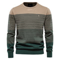 Cotton Sweater Men Casual O-Neck Spliced Pullovers Knitted Sweater Male New Winter Warm Mens Sweaters