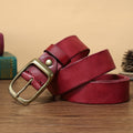 3.3CM Men High Quality Genuine Leather Belt Luxury Designer Belts Men New Copper Buckle Strap Male Jeans For Man Cowboy