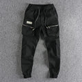 Workwear multi pocket casual pants men elastic loose leggings casual pants trend trouser