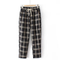 Oversized Summer Clothes For Women Harem Pants Washed Cotton Casual Plaid Pants