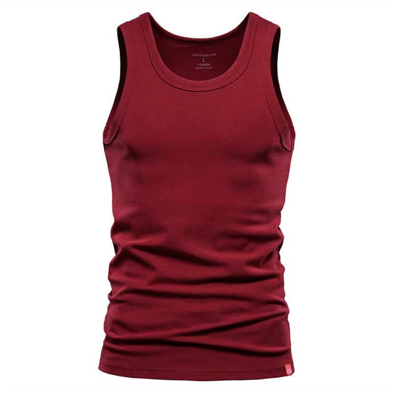 Casual Slim Fit Men Tank Tops Solid Gym Clothing Men Sporting Bodybuilding Men Clothing