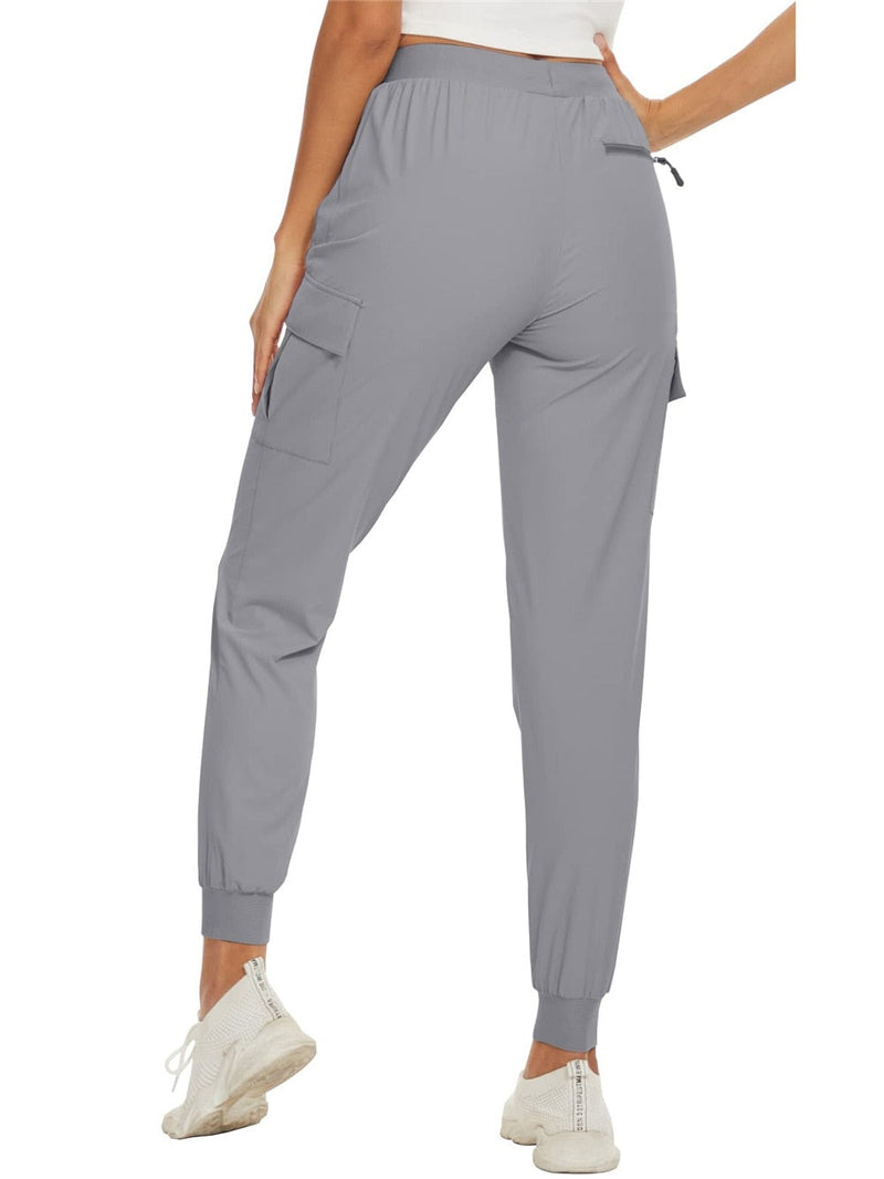 Summer Quick Dry Pants Women Jogger Sweatpants Lightweight Breathable Elastic Waist Casual Long Trousers