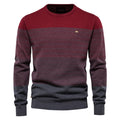 Cotton Sweater Men Casual O-Neck Spliced Pullovers Knitted Sweater Male New Winter Warm Mens Sweaters