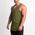 Solid Tank Top Men Stringer Tanktop Fitness Singlet Sleeveless Shirt Workout Man Undershirt Gym Clothing