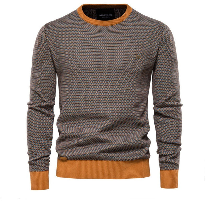 Cotton Loose Pullovers Sweater Men Casual Warm Quality Spliced Mens Knitted Sweater Winter Sweaters for Men