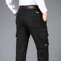 Winter Casual Pants For Men Business Straight Stretch Solid Loose Multiple Pockets Outdoor Male Trousers