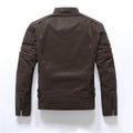 Winter Motorcycle Leather Jacket Men Vintage Fleece Warm Multi-pocket Leather Coat Male Zipper Autumn Outwear Jackets