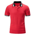 Summer Short Sleeve Basic Lapel Polo Shirt Men Rose Embroidered T-Shirt Top