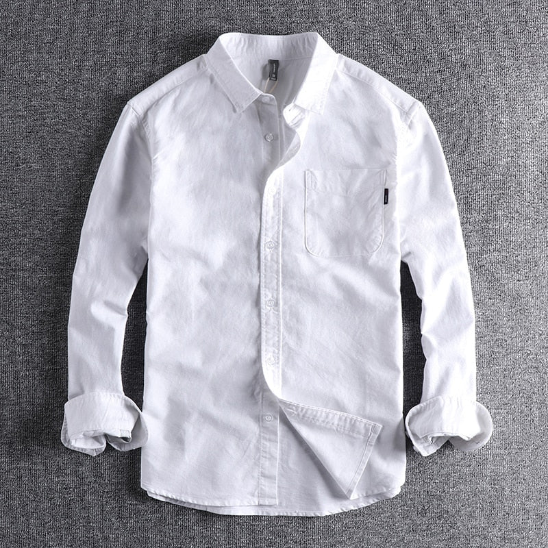 Splicing white shirt men long sleeved shirt men top clothes