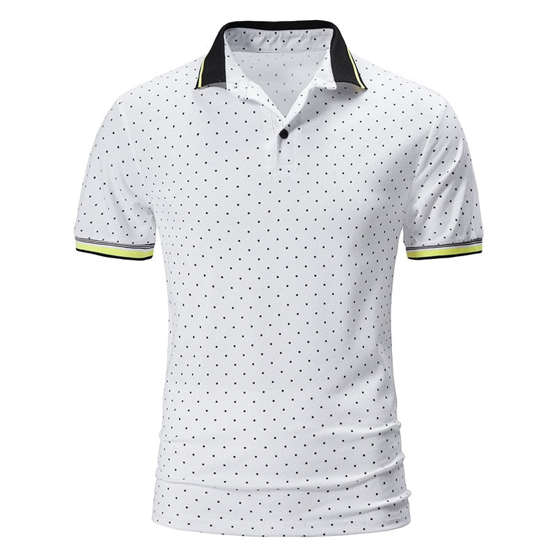 Summer Short Sleeve Basic Stand Collar POLO Shirt Men T-Shirt Top