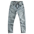 Spring and autumn cat beard jeans mens Khaki light blue youth small straight pants