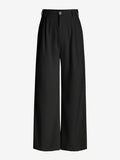 Pleated Slant Pockets Wide Leg Pants Women Loose Trousers 90s Minimalist Office Bottom